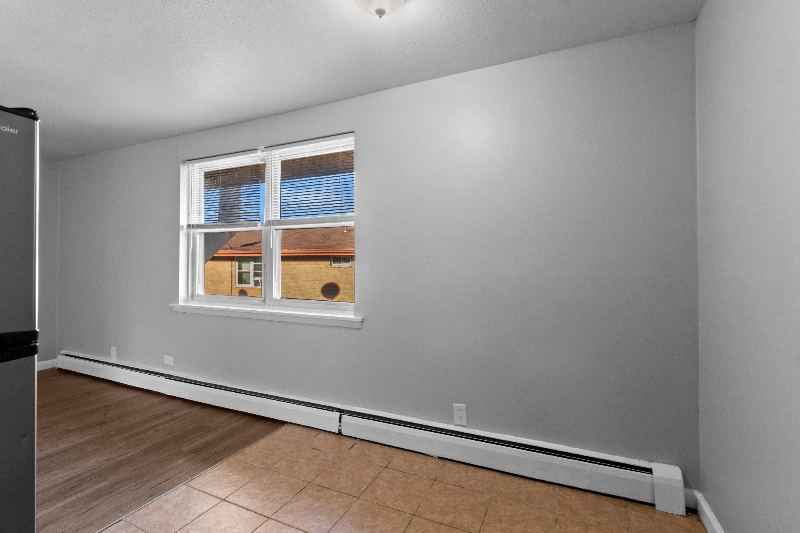 Kitchen eating area with window