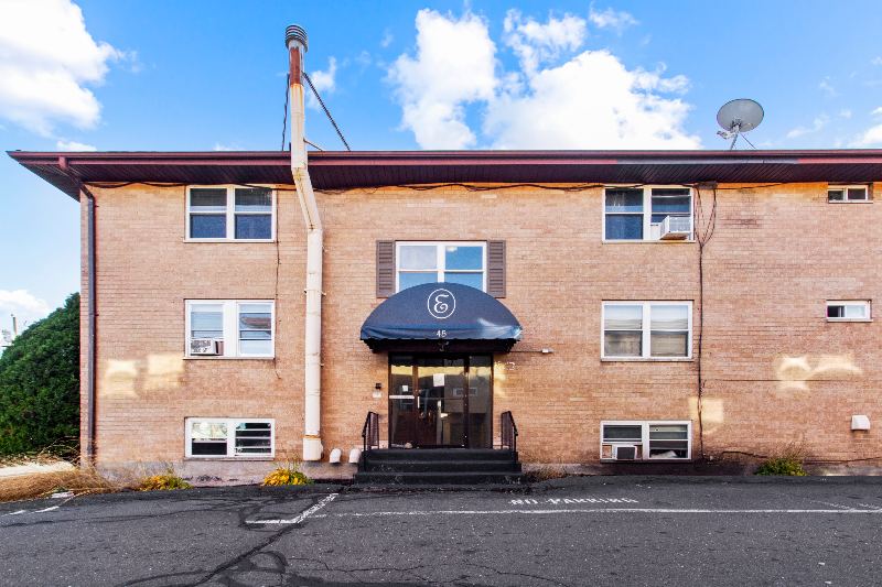 Main entrance with awning