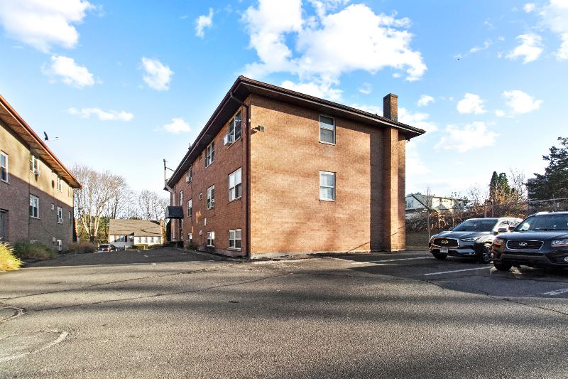 Building exterior from the lot