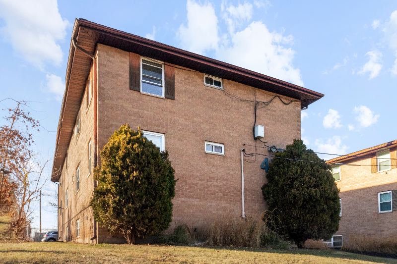 Rear of the building